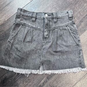 Free People We The Free pleated denim skirt washed black size 25 small